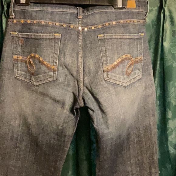 See Thru Soul High Rise Black Jeans with Sequin and Beads Trim 30 - Picture 7 of 11